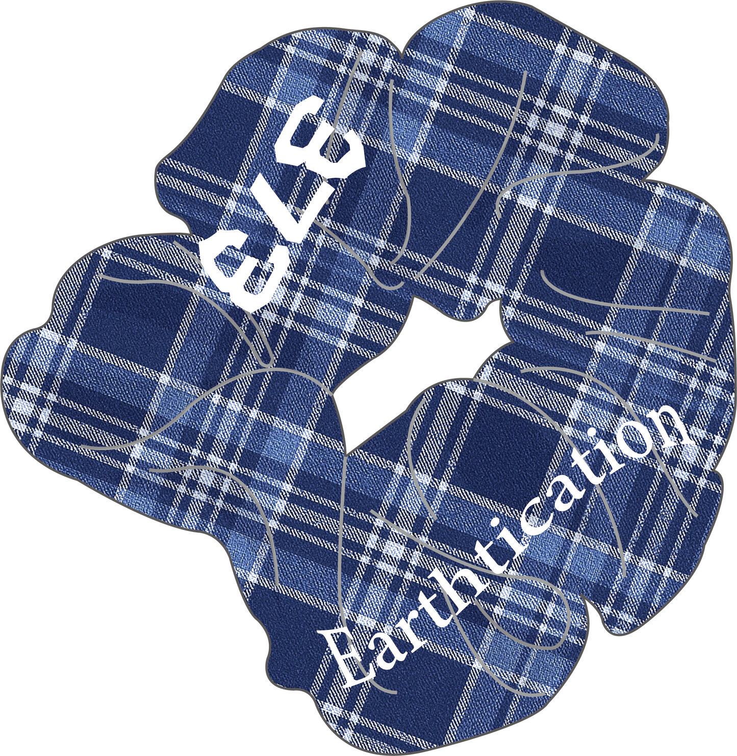 373 Earthtication tartan Scrunchie