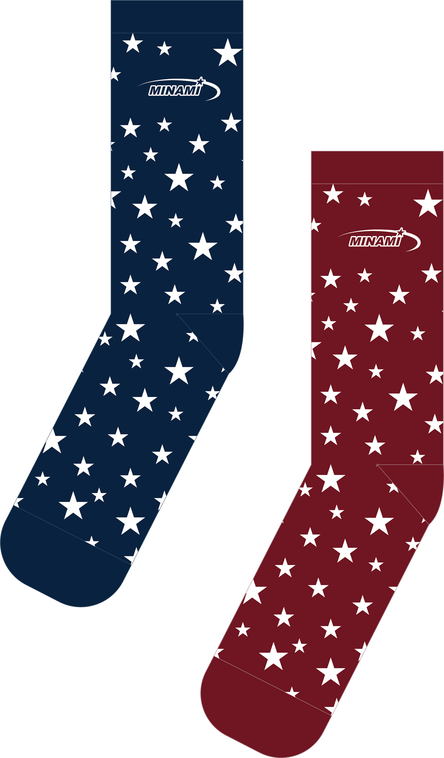 373 Star Syndrome Socks 2 Pairs Set (BLUE & RED)