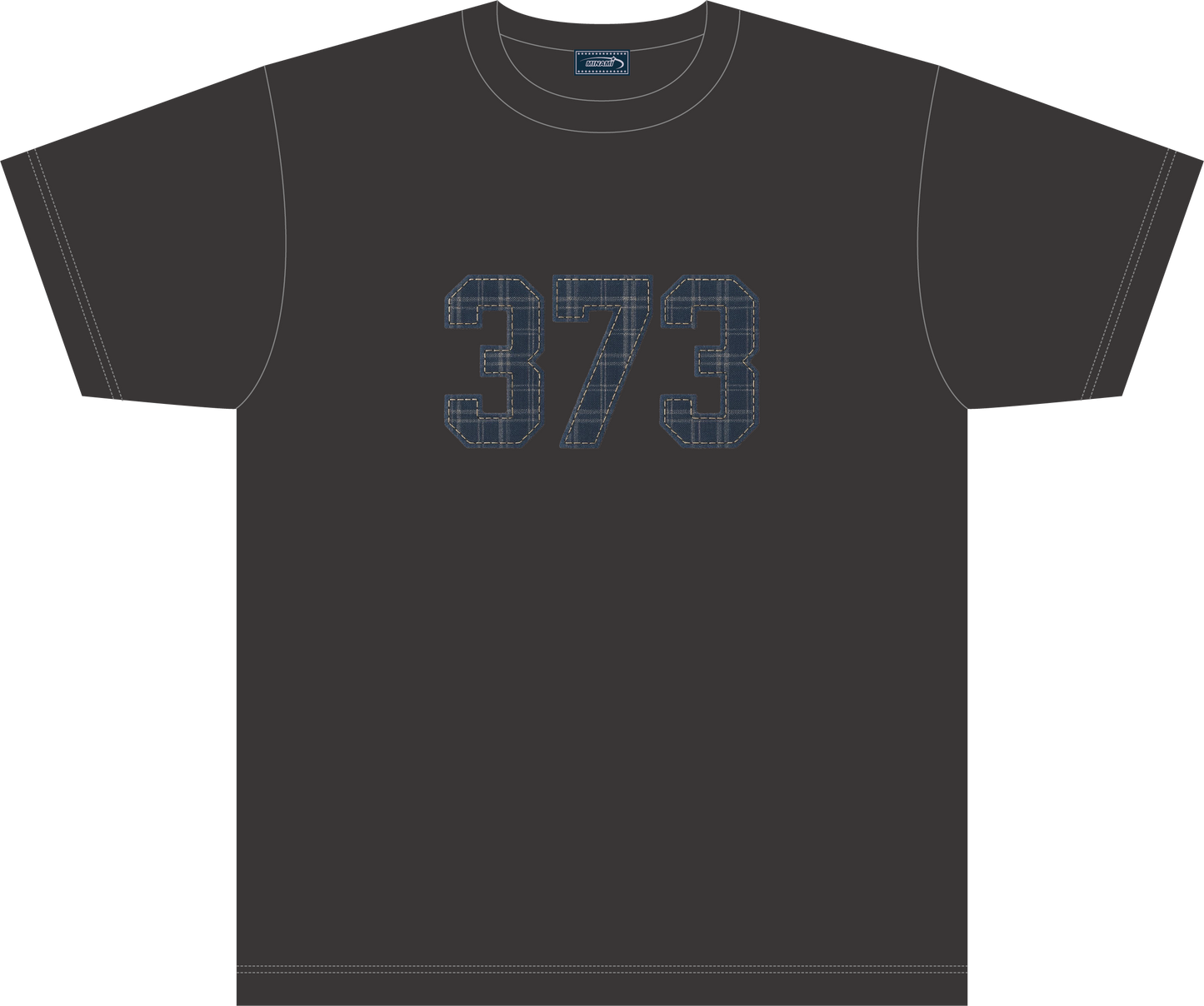 373 tartan T-Shirt (SMOKE STONE)