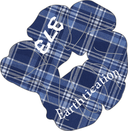 373 Earthtication tartan Scrunchie