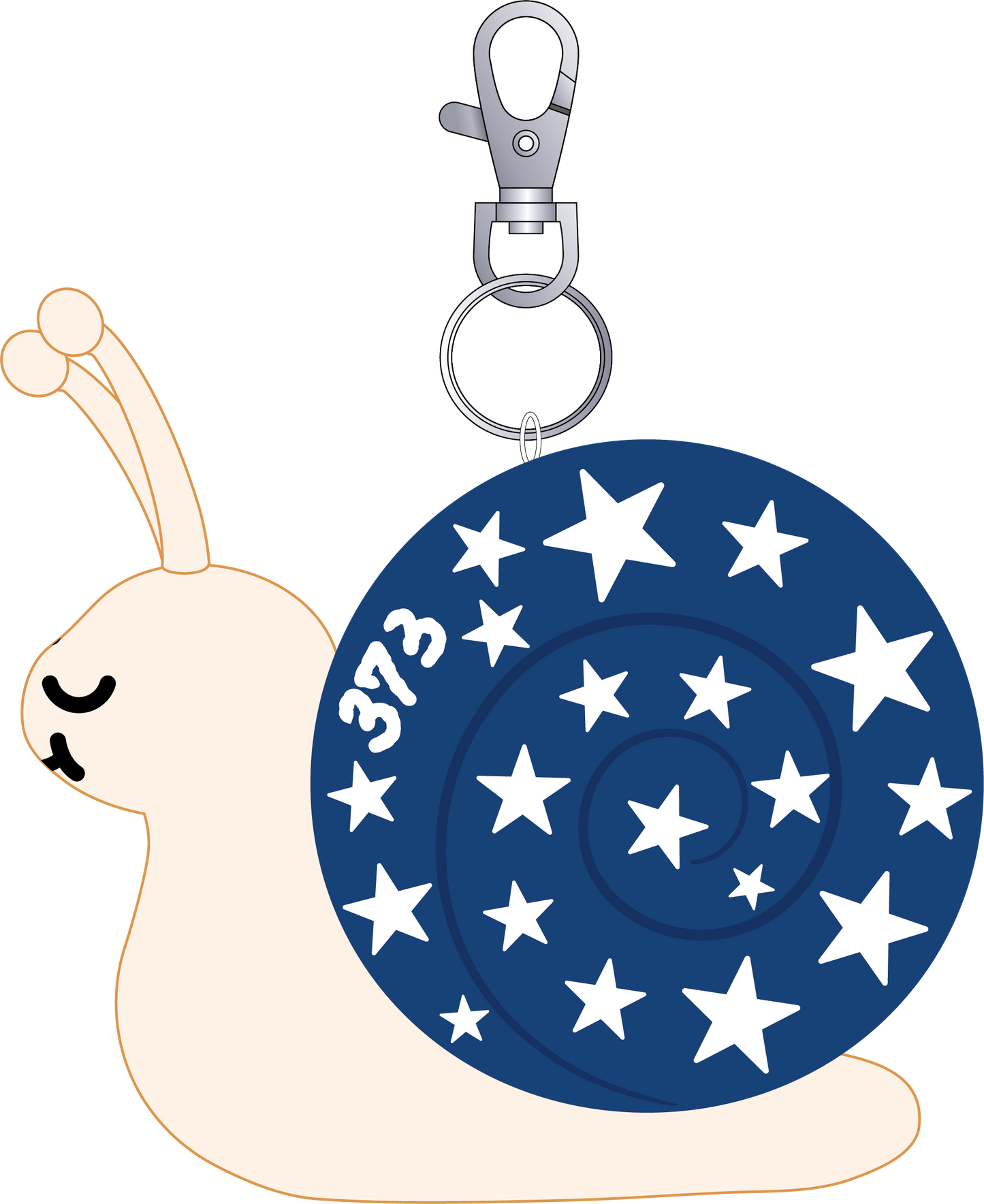 373 Lucky Star Snail Plush keychain