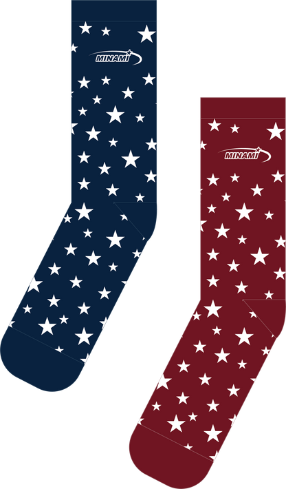 373 Star Syndrome Socks 2 Pairs Set (BLUE & RED)
