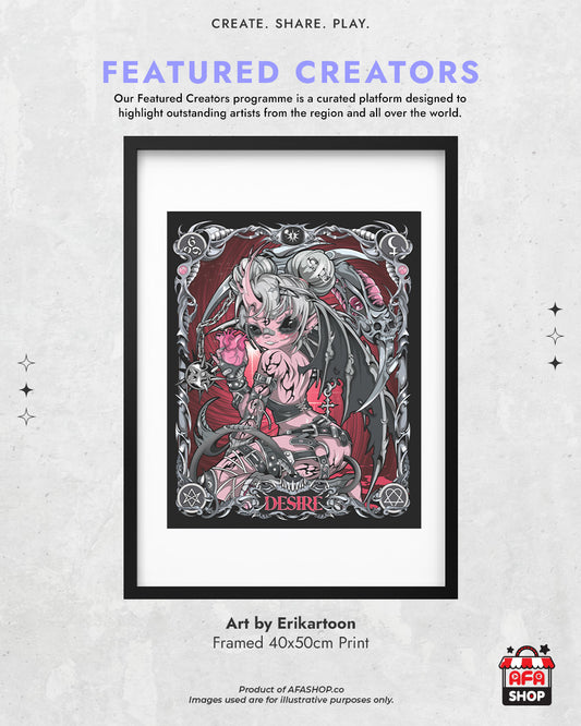 Framed 40x50cm Print (Art by Erikartoon)