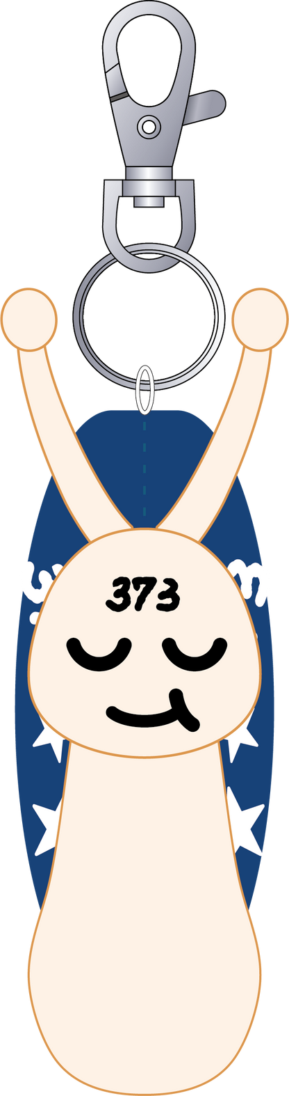373 Lucky Star Snail Plush keychain