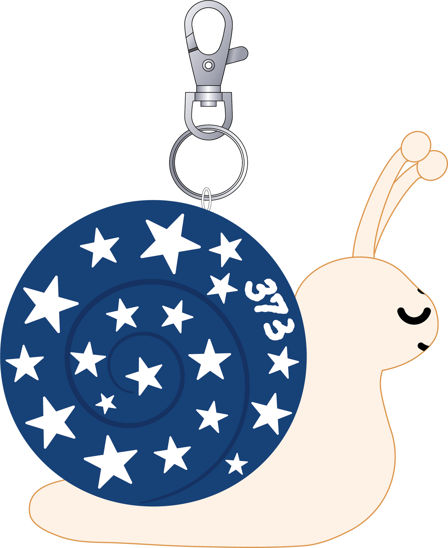 373 Lucky Star Snail Plush keychain