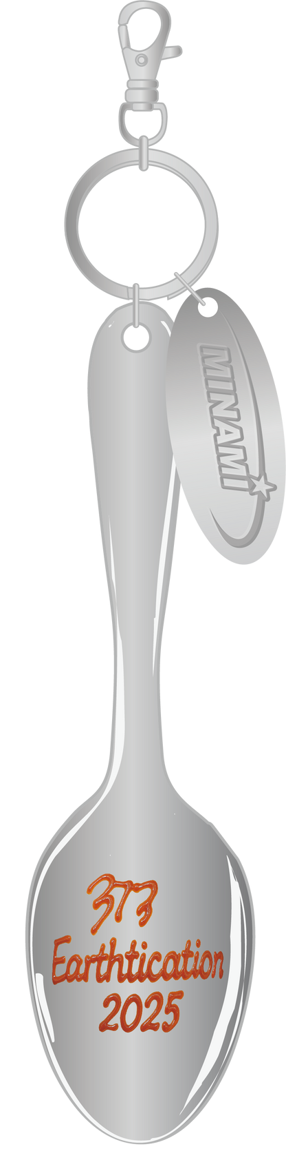 373 Ketchup Spoon Metal Keychain