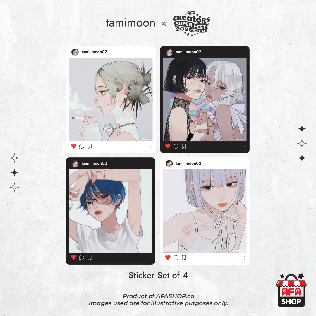 tamimoon - Sticker Set of 4