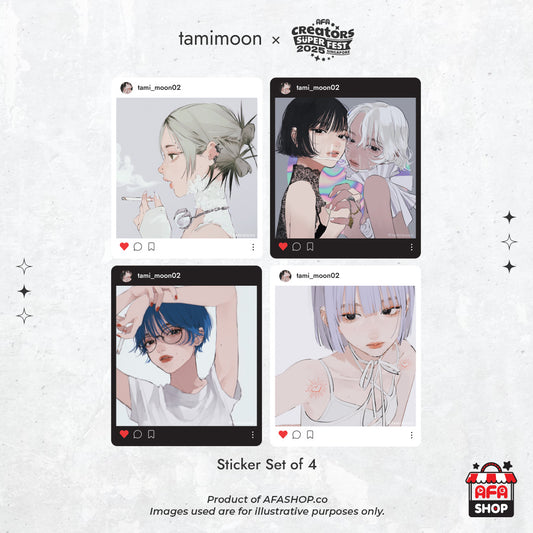 tamimoon - Sticker Set of 4