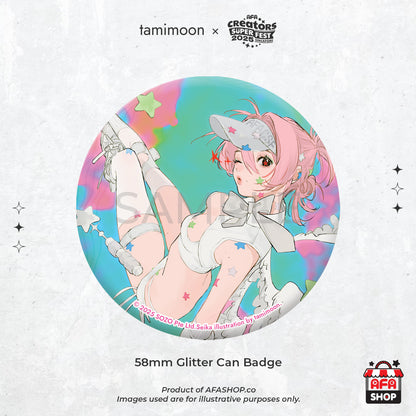 AFACSF25 - Glitter Can Badge (Art by tamimoon)