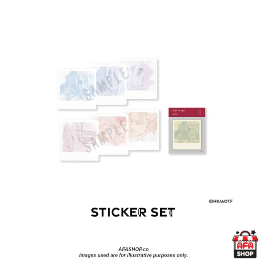 MAPPA ATTACK ON TITAN - Eren Birthday Art Board Sticker Set (6pcs)
